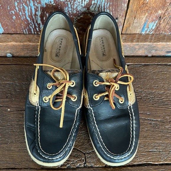 Sperry Top Sider Black Cheetah Print Loafer Size 8 - Picture 2 of 11